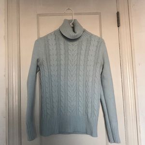 Baby blue turtleneck sweater